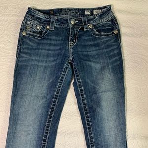 Miss Me Medium Wash Diamond Open Pocket Bootcut